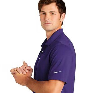 NikeGolf dark purple Drifit polo active wear Classic Comfort Preppy shirt XL